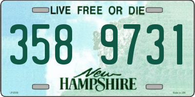NH license plate 3589731