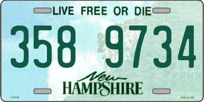 NH license plate 3589734