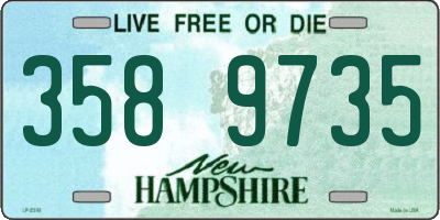 NH license plate 3589735