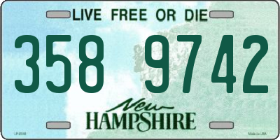 NH license plate 3589742