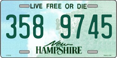 NH license plate 3589745