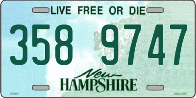 NH license plate 3589747