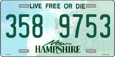NH license plate 3589753