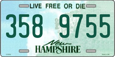 NH license plate 3589755