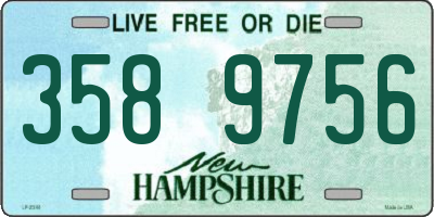 NH license plate 3589756