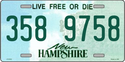 NH license plate 3589758