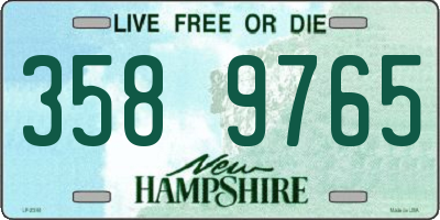 NH license plate 3589765