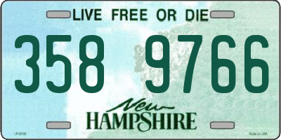 NH license plate 3589766