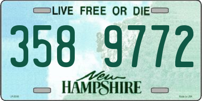 NH license plate 3589772