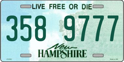 NH license plate 3589777