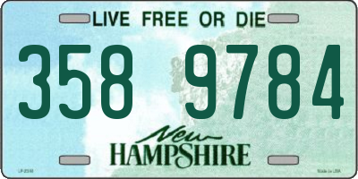 NH license plate 3589784