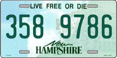 NH license plate 3589786