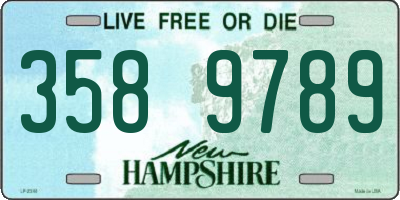 NH license plate 3589789
