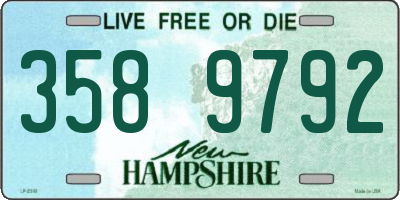 NH license plate 3589792