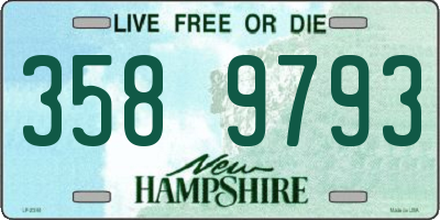 NH license plate 3589793
