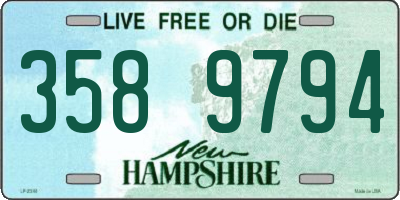 NH license plate 3589794