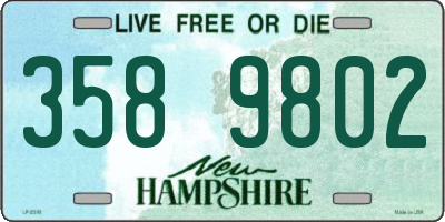 NH license plate 3589802