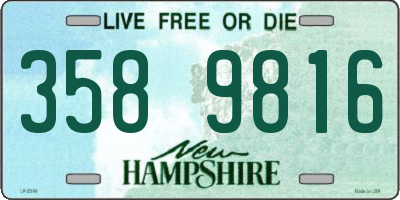 NH license plate 3589816