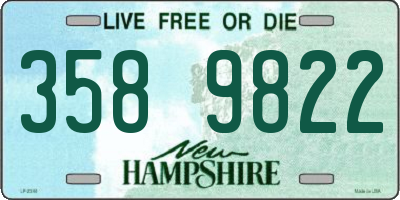 NH license plate 3589822