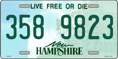 NH license plate 3589823