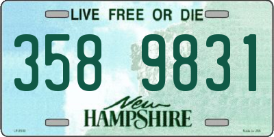 NH license plate 3589831