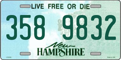 NH license plate 3589832