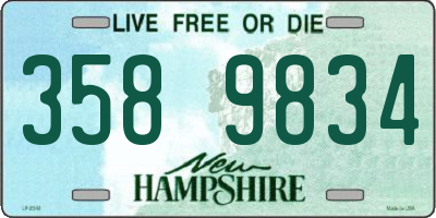 NH license plate 3589834