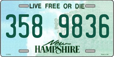 NH license plate 3589836