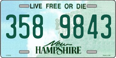 NH license plate 3589843