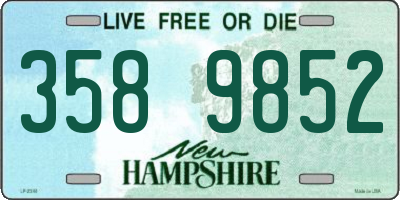 NH license plate 3589852