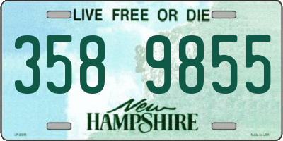 NH license plate 3589855