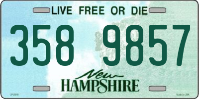 NH license plate 3589857