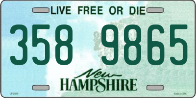 NH license plate 3589865