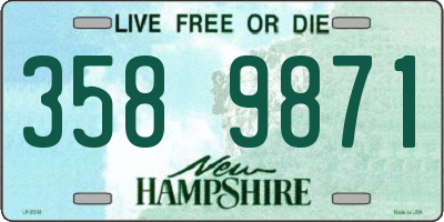 NH license plate 3589871