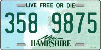 NH license plate 3589875
