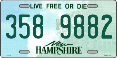 NH license plate 3589882