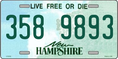 NH license plate 3589893