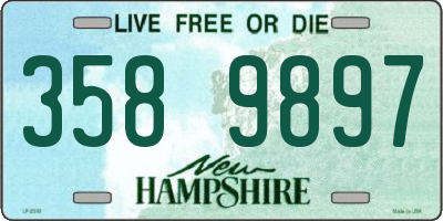 NH license plate 3589897