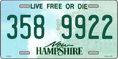 NH license plate 3589922