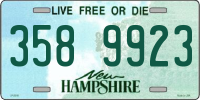 NH license plate 3589923