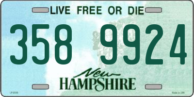NH license plate 3589924