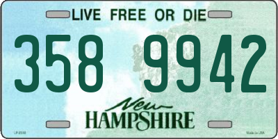 NH license plate 3589942
