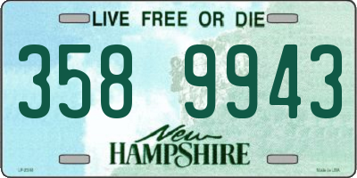 NH license plate 3589943