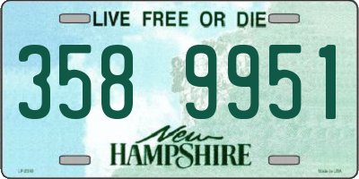 NH license plate 3589951