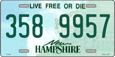 NH license plate 3589957