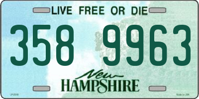 NH license plate 3589963