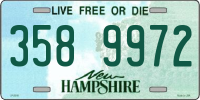NH license plate 3589972