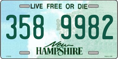 NH license plate 3589982