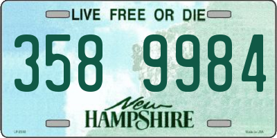 NH license plate 3589984
