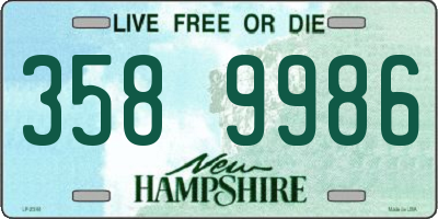NH license plate 3589986